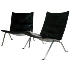 Two EKC 22 lounge chair by Poul Kjaerholm for E.Kold Christensen