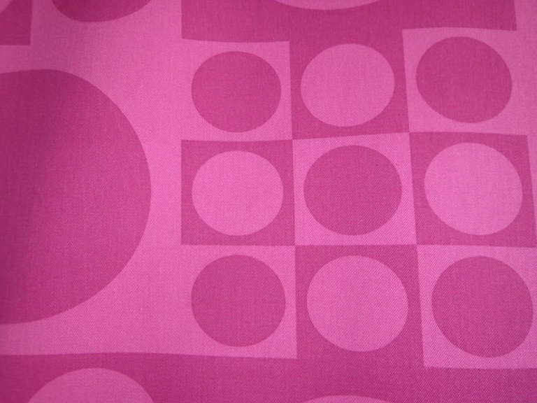 Offerd by Zitzo, Amsterdam: Geometric Textile by Verner Panton

Literature: Alexander von Vegesack, Mathias Remmele, eds., VERNER PANTON: THE COLLECTED WORKS, exh. cat., Vitra Design Museum
WEIL AM RHEIN 2000.

Shipping services: Ask for our