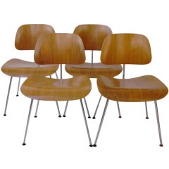 Set of four Dining Chairs Metal by Charles Eames for H. Miller