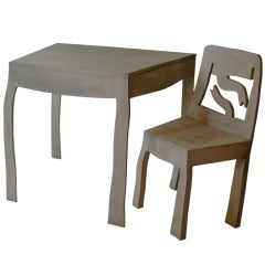 Limited edition table and chair by Klaas Gubbels