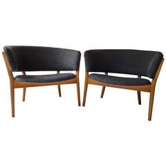 Two lounge chairs by Nanna and Jørgen Ditzel made by Willadsens 1954.