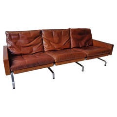 Sofa PK 31/3 by Poul Kjaerholm for E.K.Christensen in Original Cognac Leather
