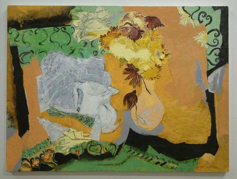 Ann Lyne "Sunflowers and Milk Pitcher" 2011 Oil on Linen