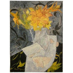 Used Ann Lyne "Lace and Lillies" 2009 Oil on Linen