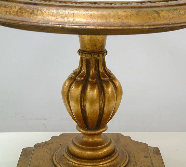 Pair of Baroque Regency Style Giltwood, Bronze and Abalone Tables circa 1940 In Good Condition For Sale In Richmond, VA