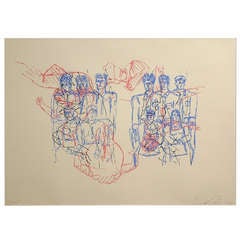 David Salle Lithograph on Paper 1984 David Salle Lithograph on Paper 1984