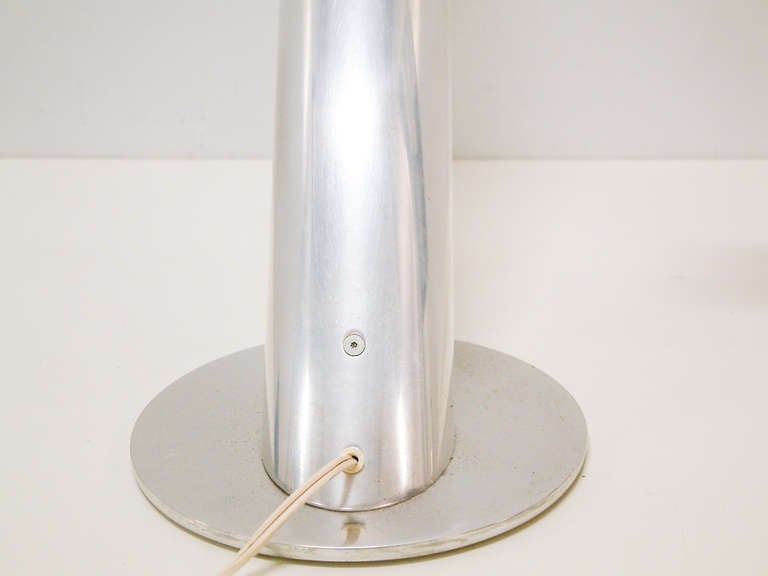 Pair of Rare Paul Mayen for Habitat Polished Aluminum Lamps circa 1970 For Sale 1