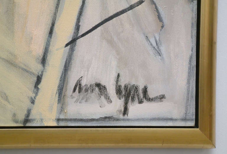 Large Ann Lyne Oil on Canvas circa 1990 In Excellent Condition For Sale In Richmond, VA