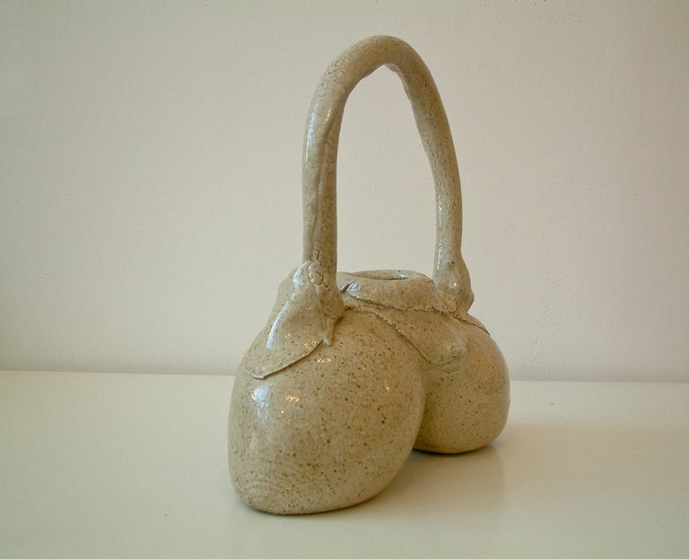 Mid-Century Modern Nancy Jurs Ceramic Vessel For Sale