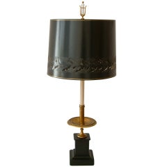 Bronze Candle Table Lamp attributed to Maison Jansen