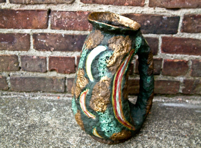 Clay Italo Casini Lava Glaze Ceramic Ewer