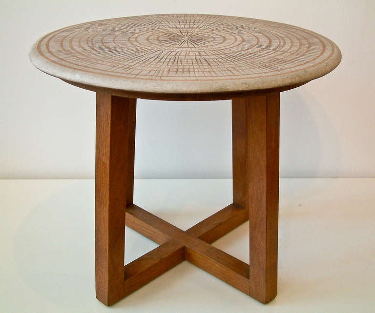 Design Technics Ceramic And Walnut Table