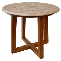 Design Technics Ceramic And Walnut Table