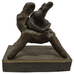 Charles R. Henry Abstract Bronze Sculpture Circa 1970