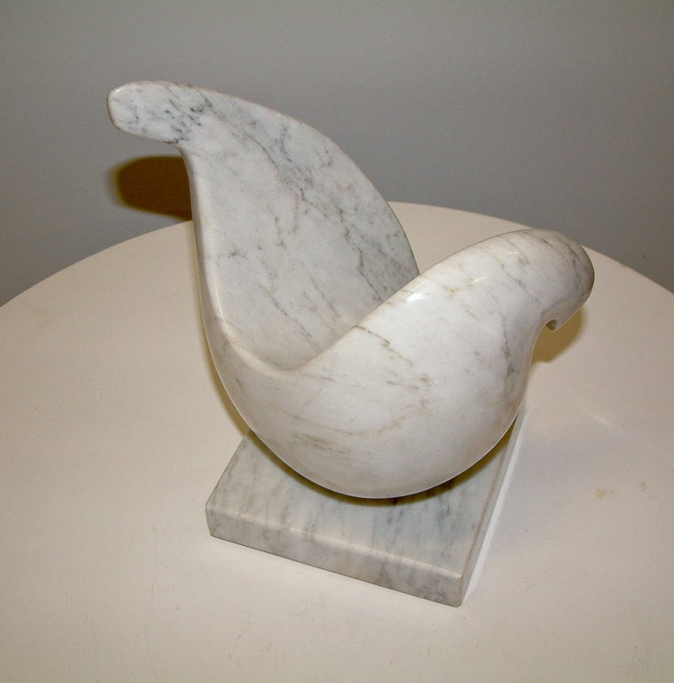 American Stylized Marble Dove Sculpture