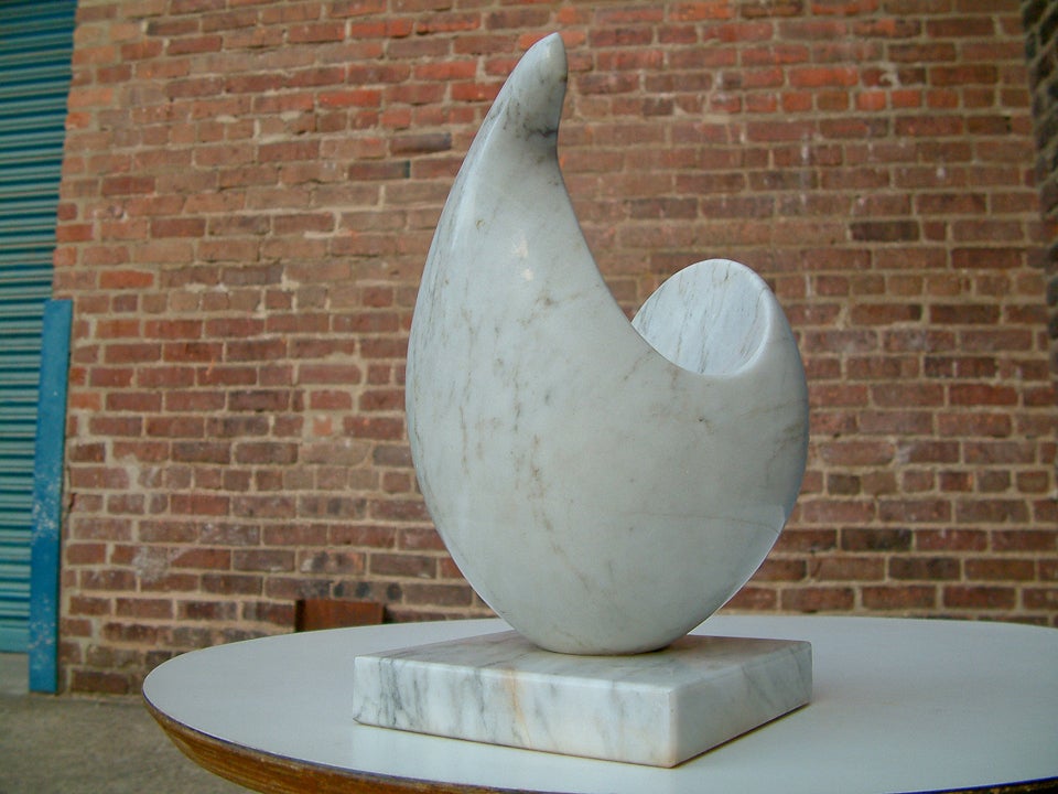 Stylized Marble Dove Sculpture 1