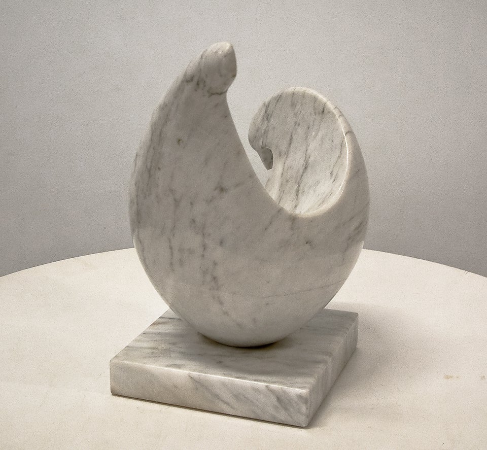 Stylized Marble Dove Sculpture 3