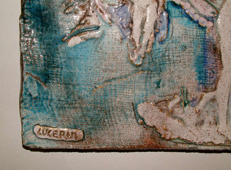 Ugo Lucerni Majolica Wall Relief