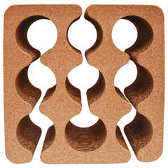 Frank Gehry for Easy Edges Cardboard and Cork Wine Rack, circa 1980