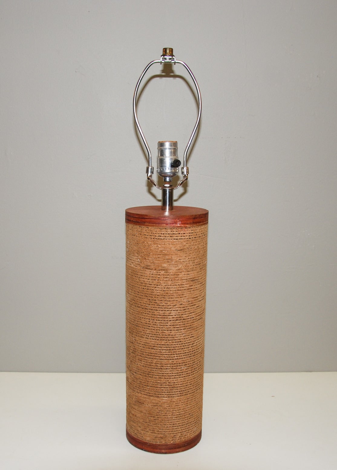Mid-Century Modern Gregory Van Pelt for Raymor Cardboard and Plywood Table Lamp, 1976