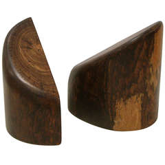 Pair of Don Shoemaker Bookends in Cocobolo Wood, Mexico, circa 1960s