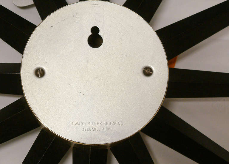 American Wind-Up George Nelson and Associates Spike Clock for Howard Miller, circa 1950