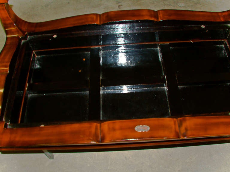 Thanhle Cinnabar Lacquered Goldfish Coffee Table For Sale 3