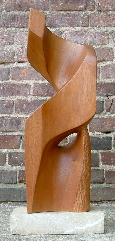 Mahogany Shirl Tandlich Wood Sculpture
