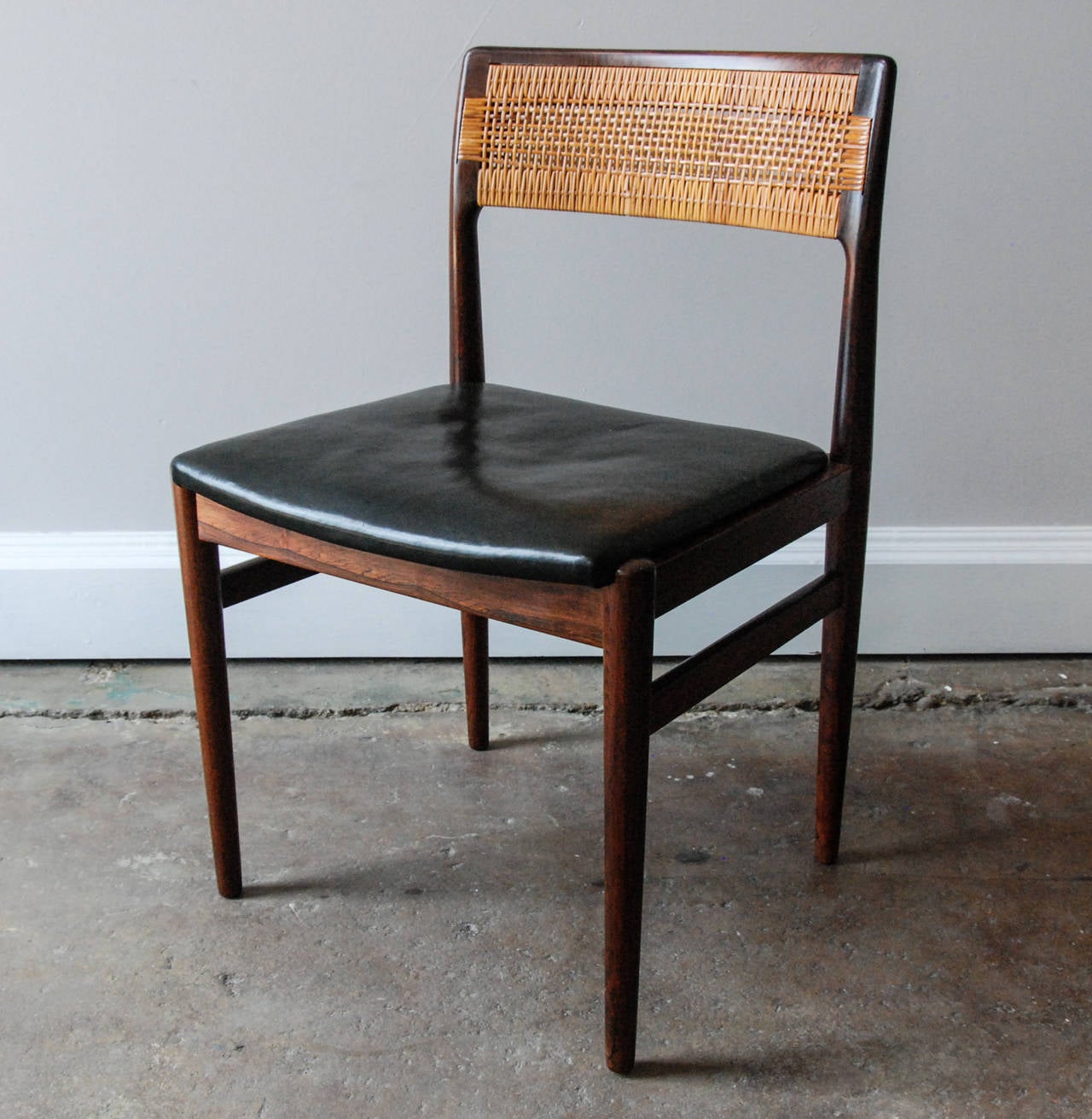Eight Danish Rosewood Dining Chairs Attributed to Bender Madsen at 1stDibs