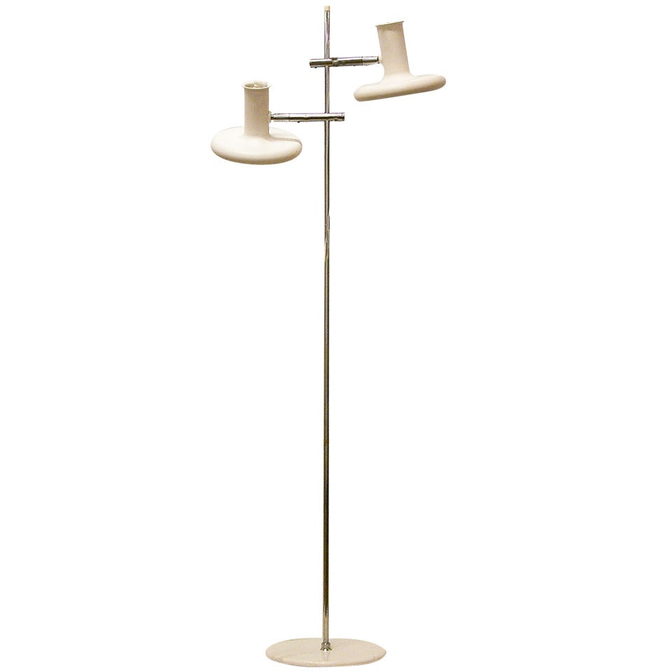 Fog & Mørup Adjustable White Floor Lamp For Sale