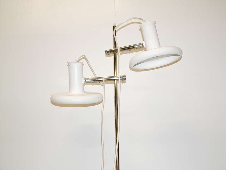 Fog & Mørup Adjustable White Floor Lamp In Excellent Condition For Sale In Richmond, VA