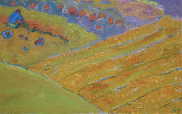 Regionalist artist Sally Turner (1916-1997) was known for her impressionist style paintings and depictions of ordinary people at work, traveling or just relaxing in their everyday environments.  

After graduating from Wellesley College and