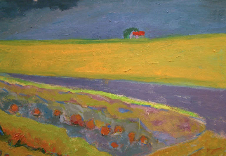 Sally Sargent Turner Oil on Canvas, circa 1970 In Excellent Condition For Sale In Richmond, VA