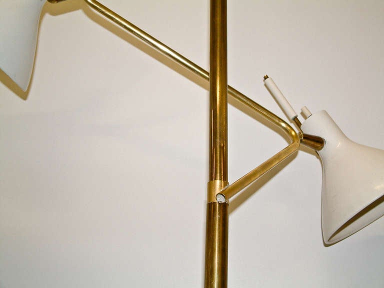 Mid-Century Modern Lightolier Pivotal Shade Floor Lamp For Sale