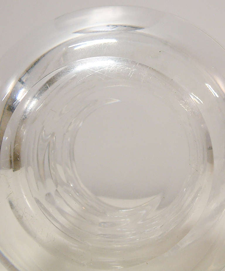 Mid-Century Modern Large Orrefors Cut Crystal Glass Vase