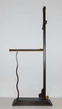 Maurice Beane Oxidized Steel and Brass Valet, 1989
