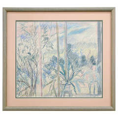 Ann Lyne Landscape Oil Pastel on Paper