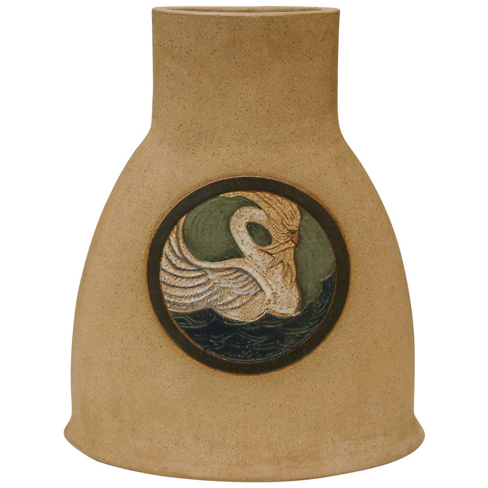 A Large Nittenegger Stoneware Vase, 1978 For Sale