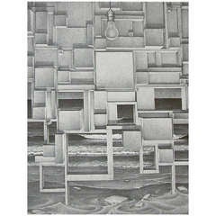 Used Nancy Camden Witt "Blocks" Lithograph / 1980 / Edition 4/50