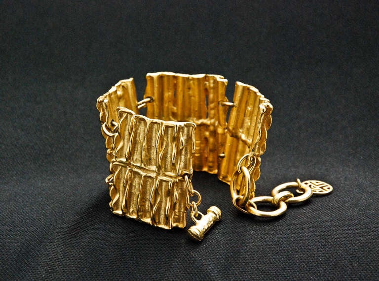 Louis Feraud Goldtone Sculpted Bracelet