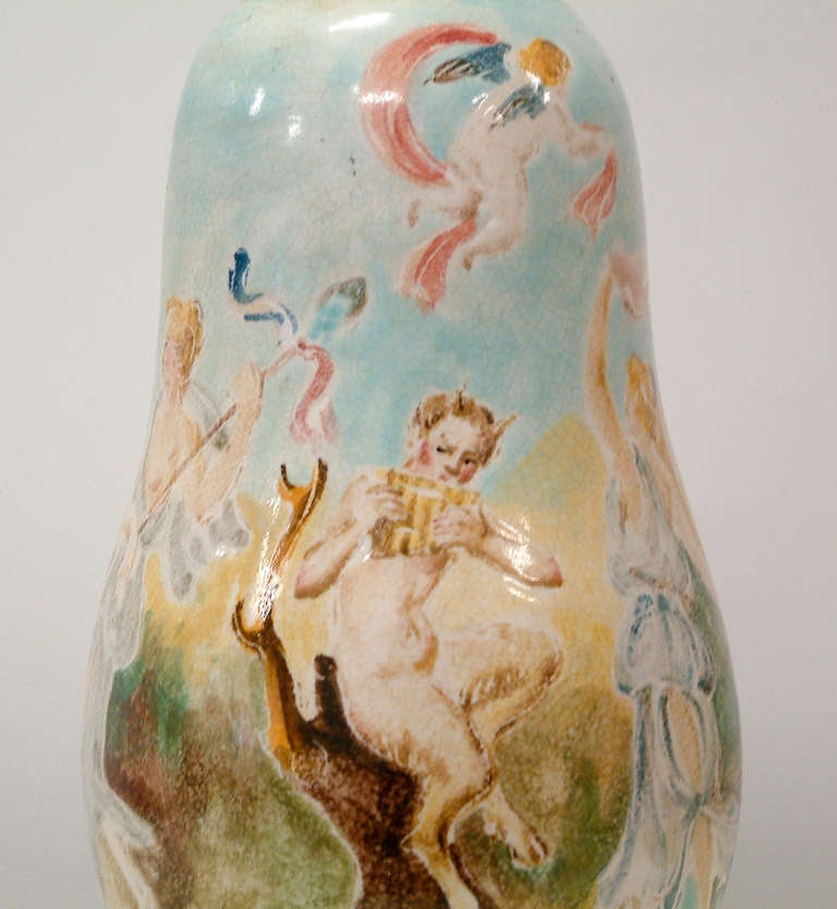 Modern Professor Eugenio Pattarino Ceramic Lamp Italy Circa 1940 For Sale