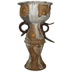 Thomas Kerrigan "Baroque with Handles" Stoneware Vase, 1970