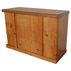 Handmade Pine and Stitched Leather Chest, Germany circa 1960 Handmade Pine and Stitched Leather Chest, Germany circa 1960