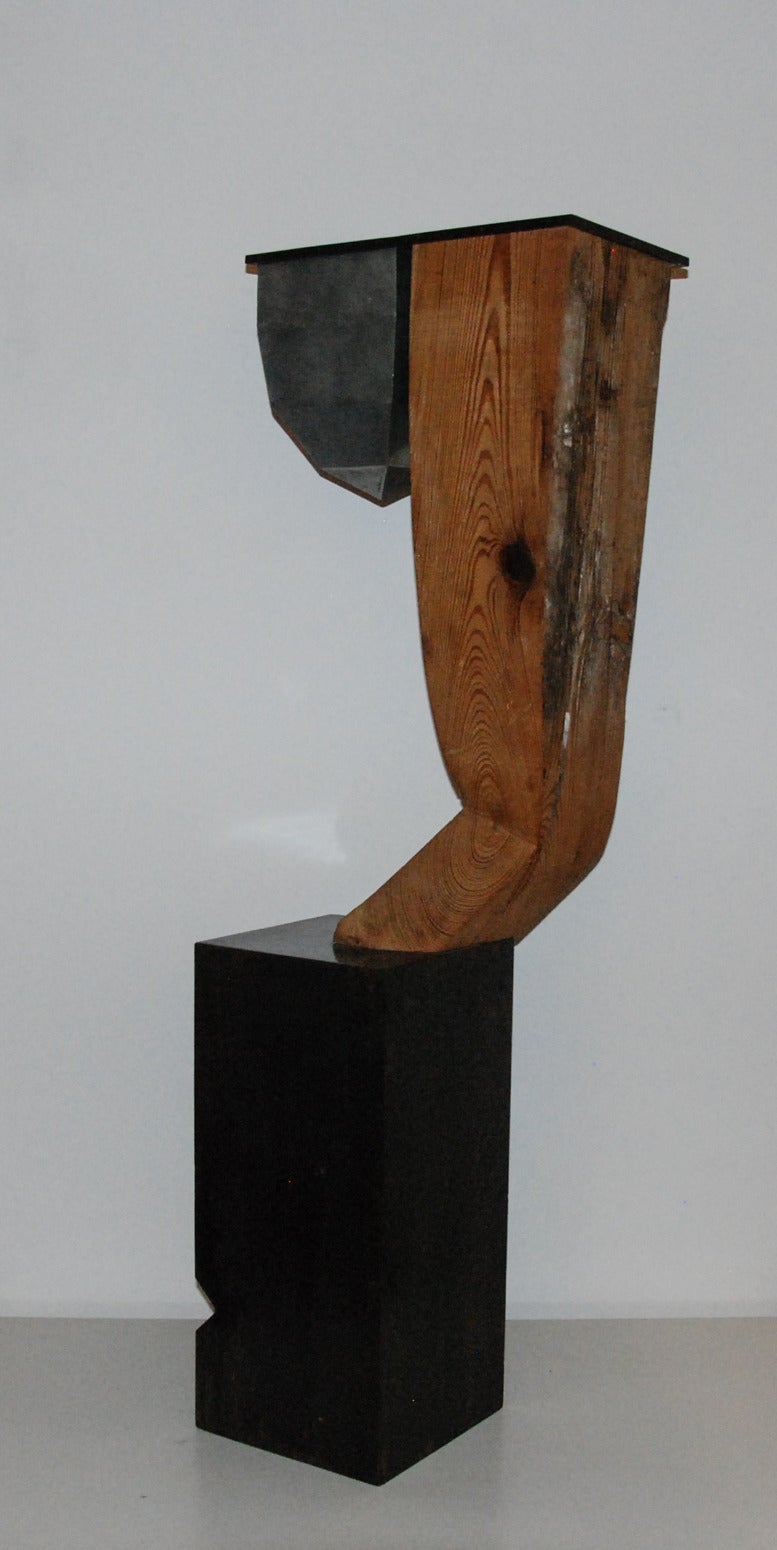 James Anderson Steel, Aluminum and Pine Sculpture 1974
