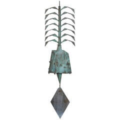 Paolo Soleri Abstract Verdigris Bronze Windbell, United States, circa 1960