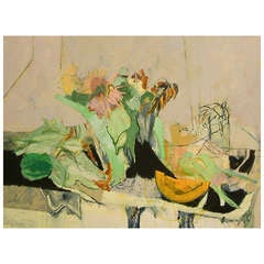 Used Ann Lyne "September Blossoms" Oil on Linen