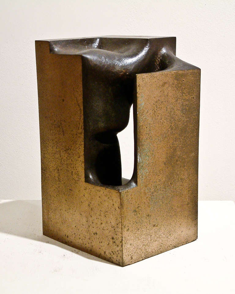 Modern Charles R Henry Abstract Bronze Sculpture