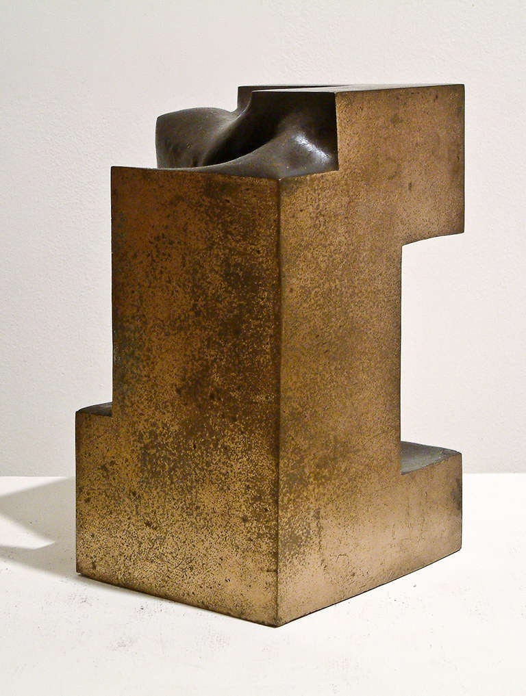 Charles R Henry Abstract Bronze Sculpture 3