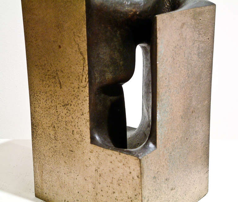 American Charles R Henry Abstract Bronze Sculpture