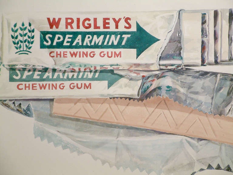 Don Nice "Spearmint Gum" Watercolor on Arches Paper 1973